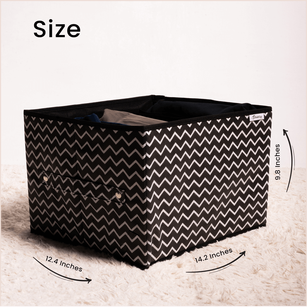 Black Zig Zag Jeans Organizer Size Guide