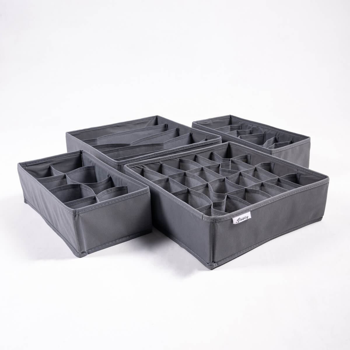 Charcoal Pack of 4 Accessories Organizer