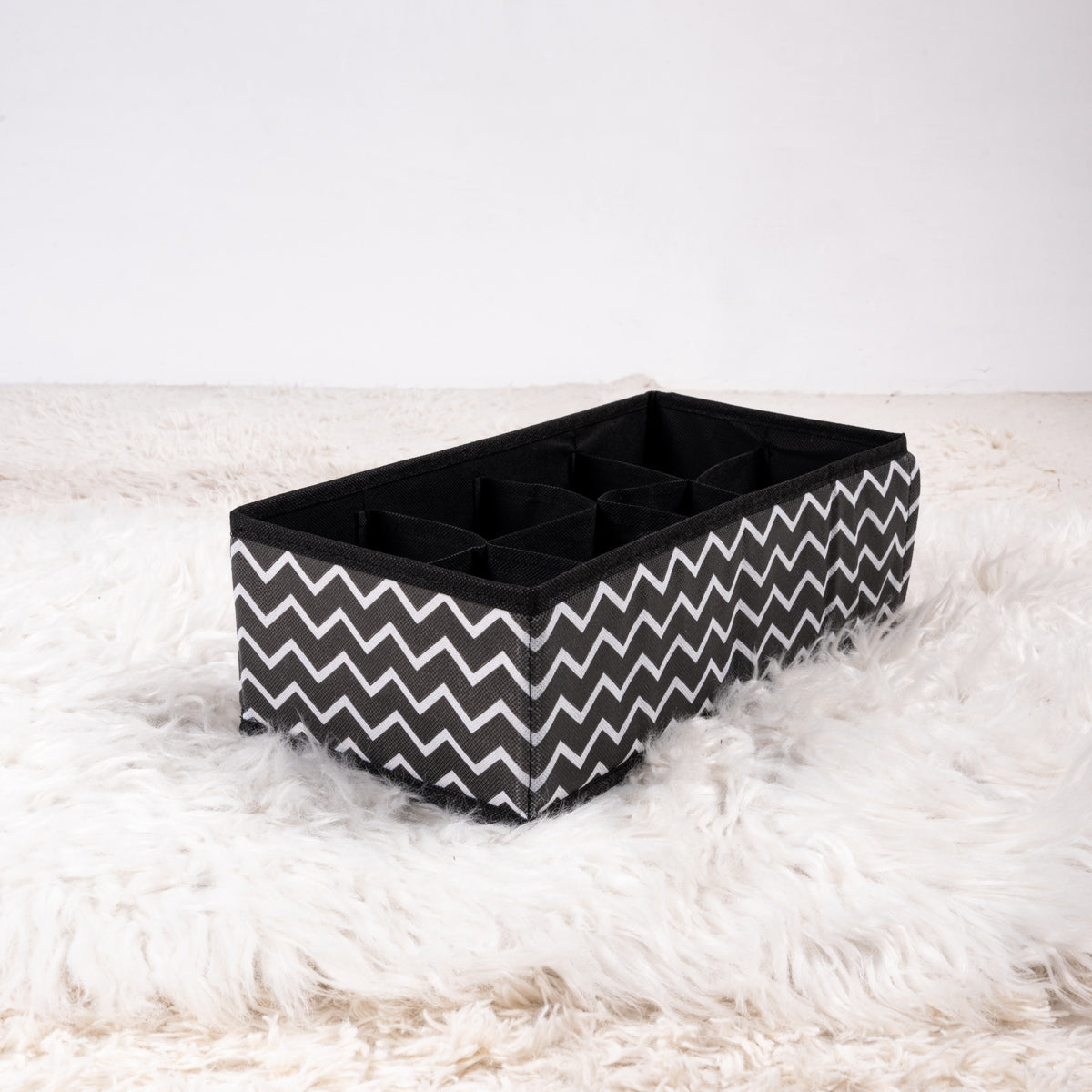 Black Zig Zag Pack of 4 Accessories Organizer